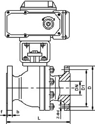 電動法蘭球閥結構圖